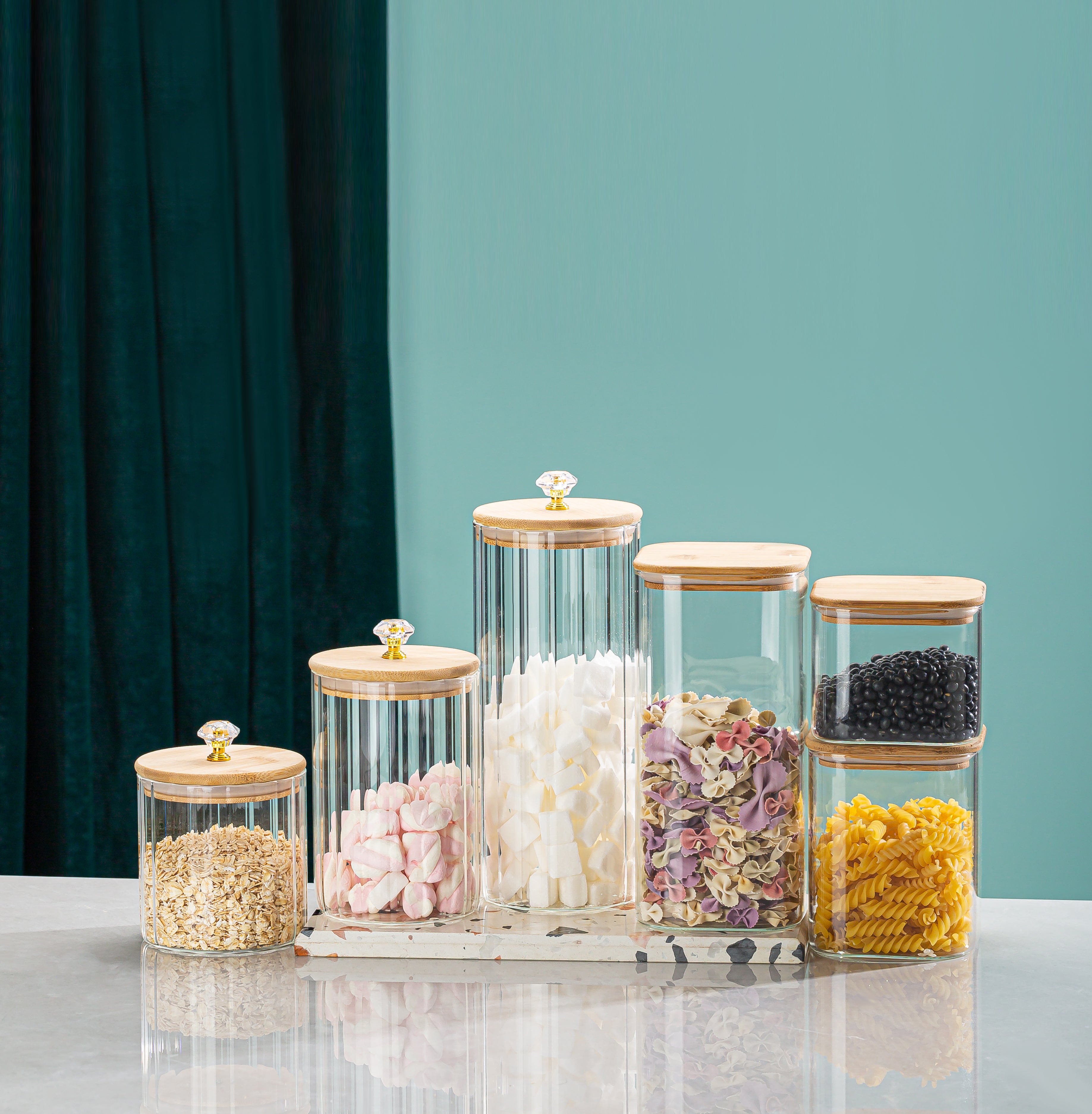 Glass cookie fashion jars with lids